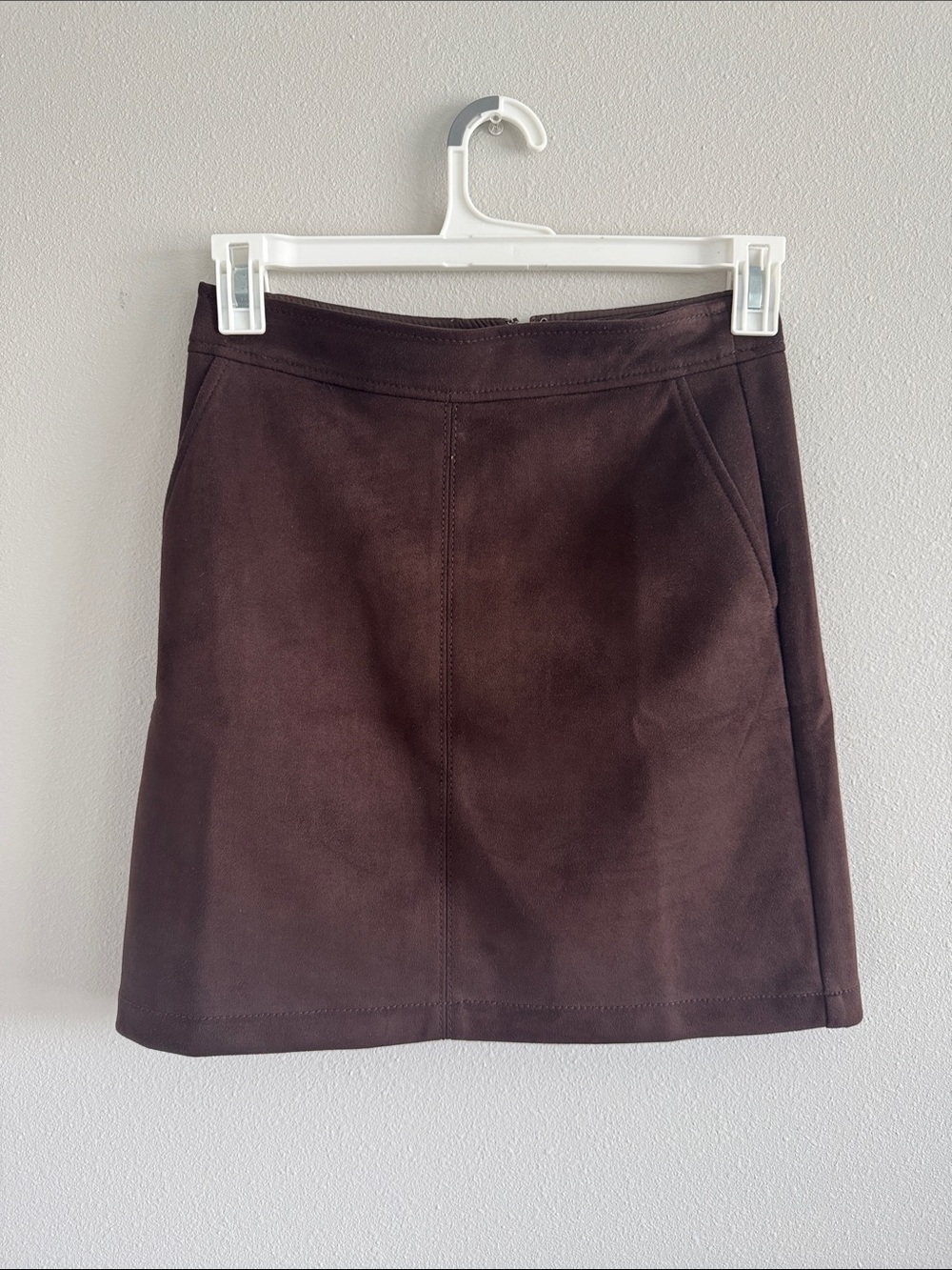 LOFT Brown Suede A-Line Skirt - Women